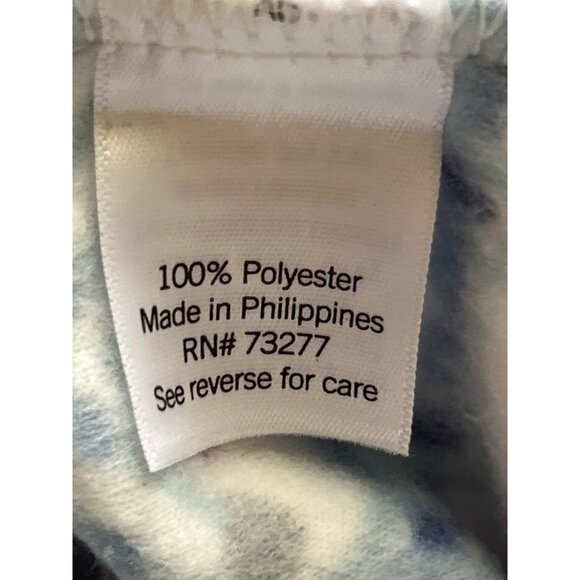 Croft & Barrow Womens S Mock Neck Fleece Pullover Sweater Blue Geometric - Picture 4 of 7